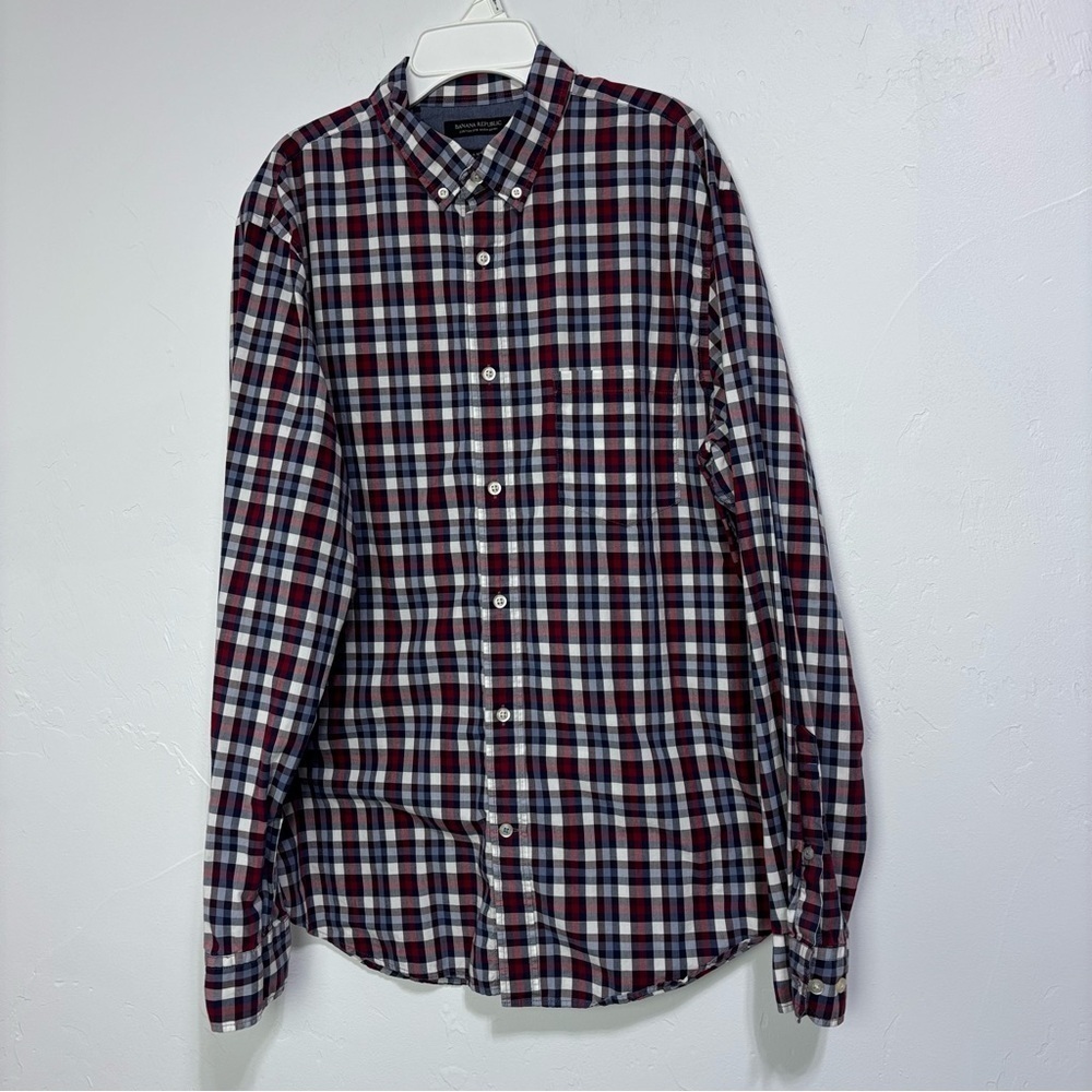 Banana Republic Custom 078 Wash Shirt Grant Fit Men's Large Button Front Shirt